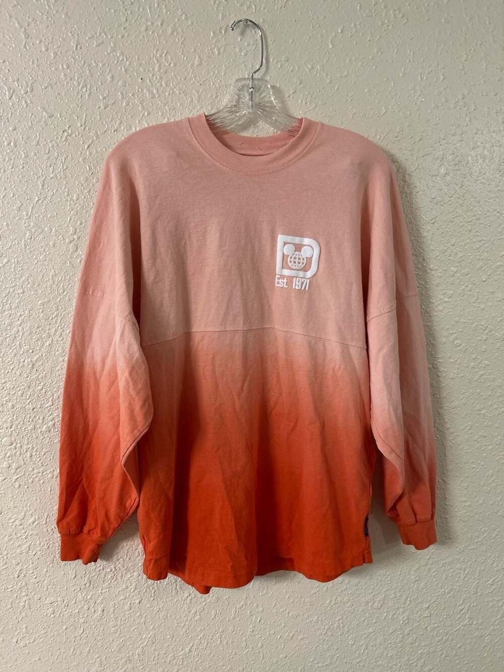 Disney Spirit Jersey Walt Disney World Ombre Long Sleeve Shirt Size S